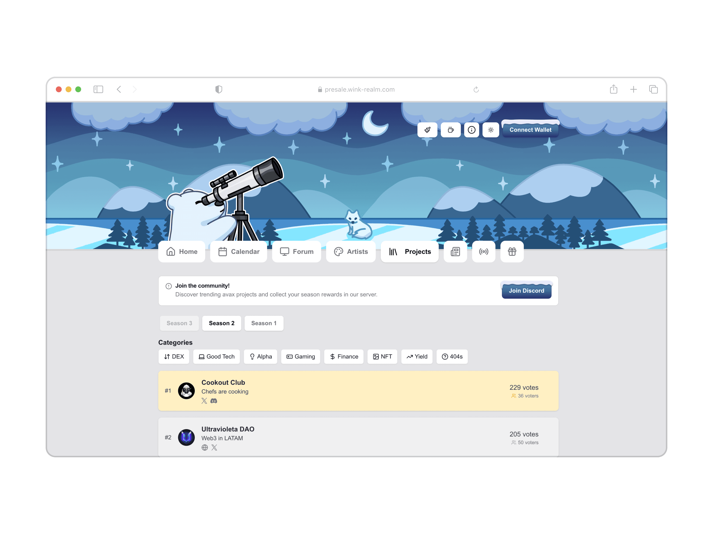 Telescope preview